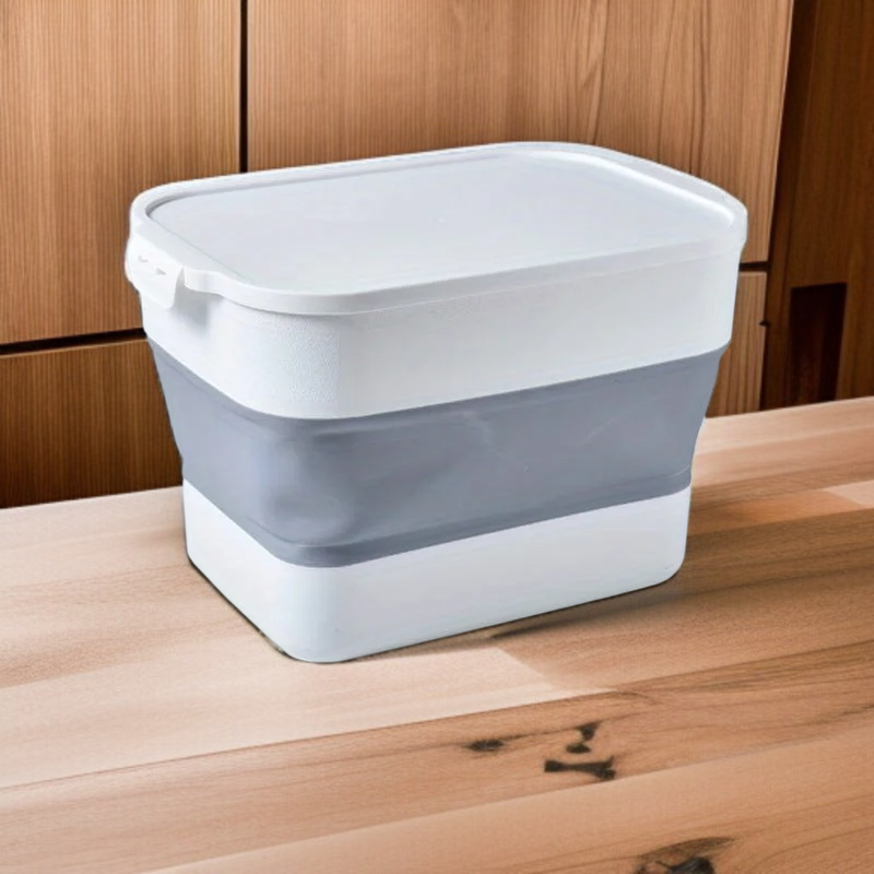 아웃도어 장난감 수납함 접이식 수납 바구니 덮개 포함 의류 가정용 플라스틱 수납 정리함