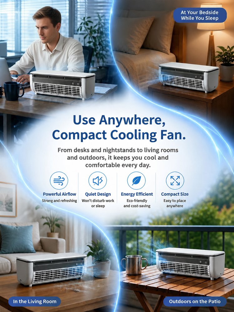JC-Mini desktop air conditioner fan