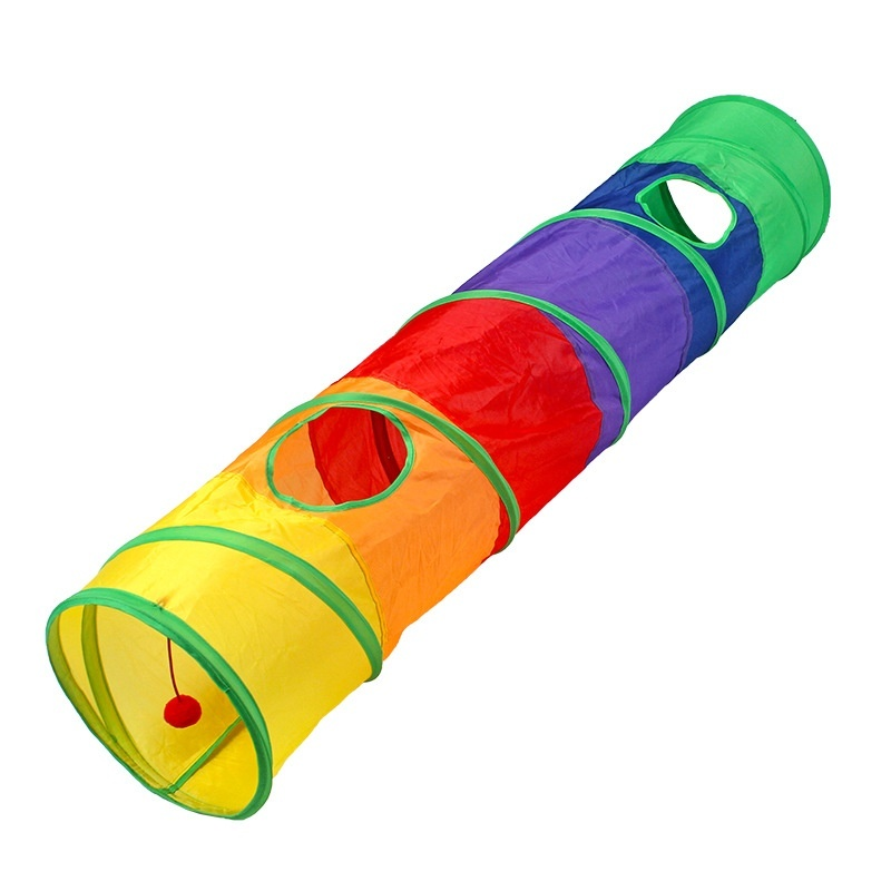 Pet Cat Three-way Tunnel Toy Straight Tent