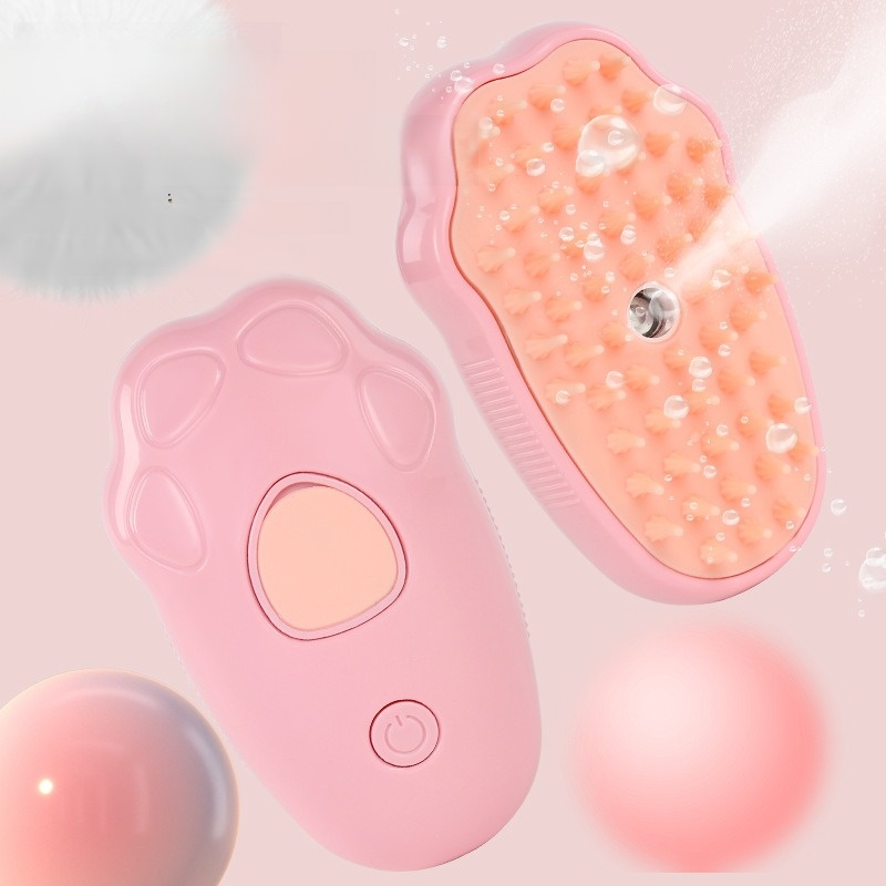 Wet and dry pet grooming brush