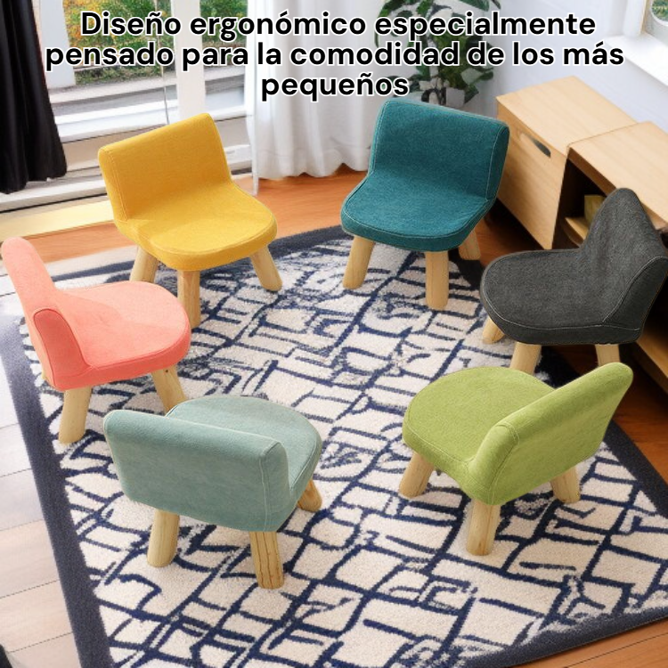 Silla pequeña de madera para niños