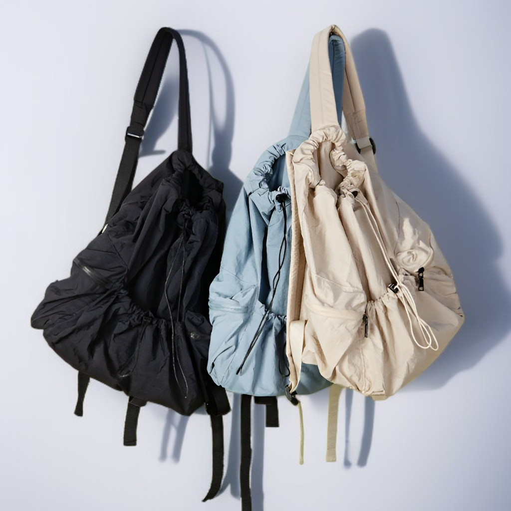 다재다능한 크링클 나일론 캔버스 백팩 메인 이미지