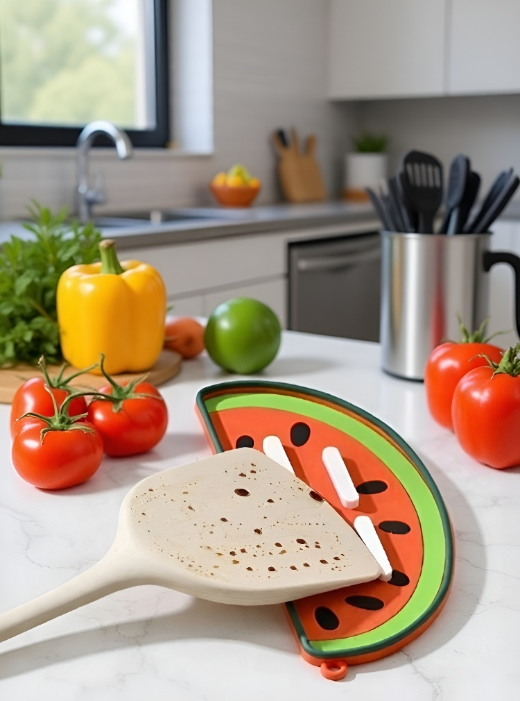 Heat-resistant pot lid mat holding hot pan lid