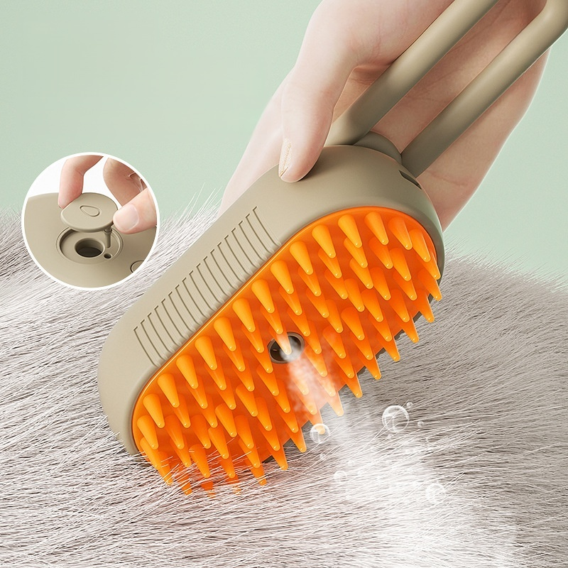 Brosse de massage pour le bain et l'élimination des poils de chat et de chien
