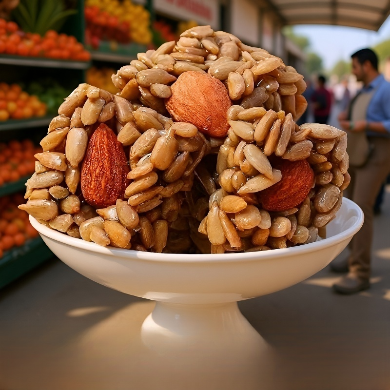 アーモンドとパパイヤの種のクリスプ