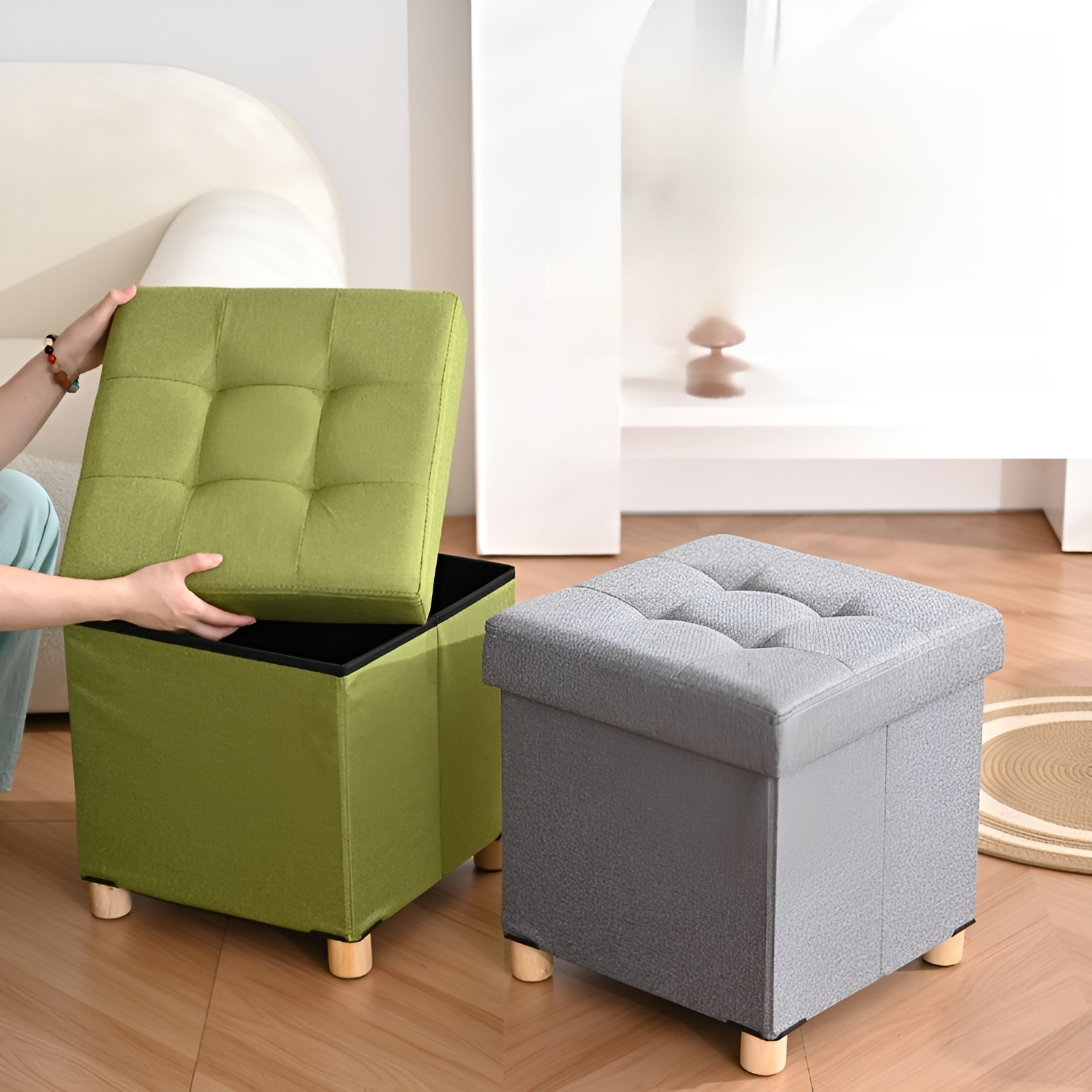 オットマン 収納 スツール 収納 ベンチ 収納ボックス 折りたたみ式 耐荷重130kg 収納 足置き 椅子 ボックス 持ち運びに便利 ふた付き
