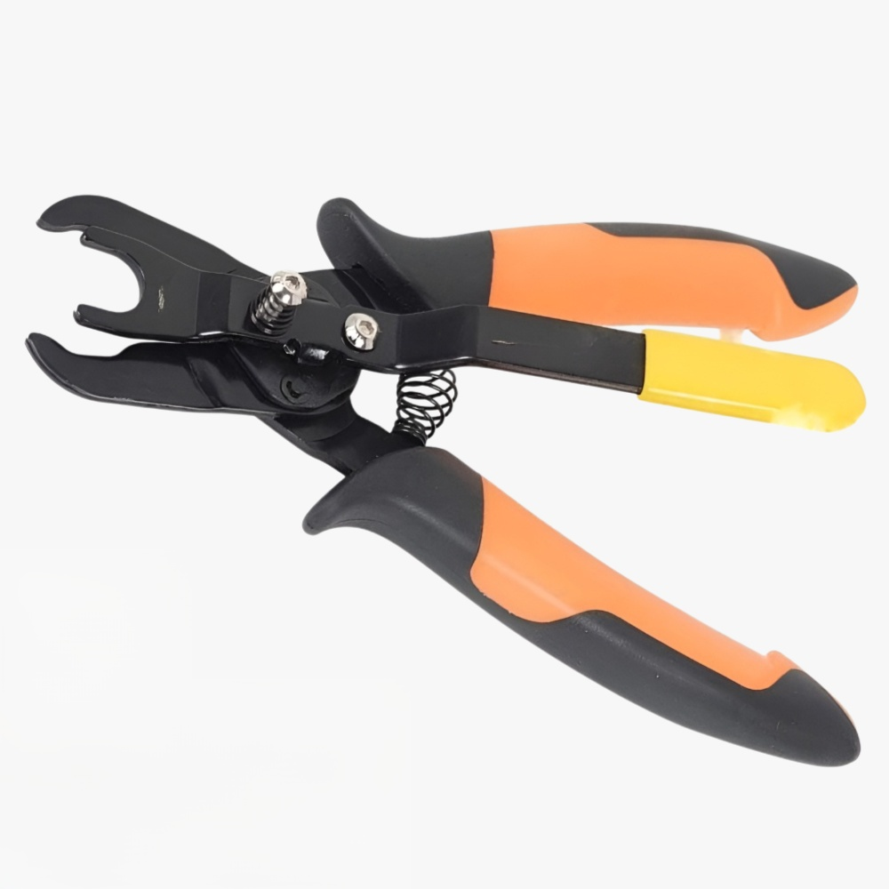 Air hose connector disconnecting pliers tool, push-in connector disconnecting tool, air line disconn