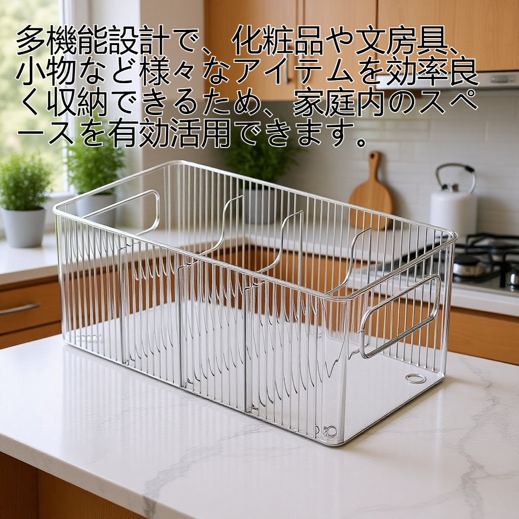 家庭用多機能アクリル製収納ボックス