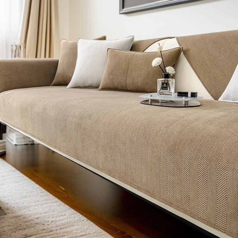 シュニール織ソファカバー ソファカバー ピュアカラー 滑り止め ホームユース ナチュラルコンフォート