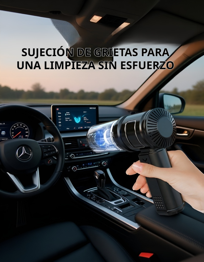 Aspiradora sin cable limpiando alfombras