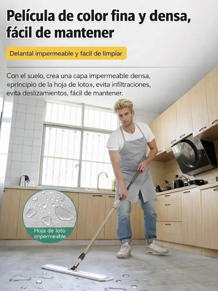 Recubrimiento impermeable especial para interiores y exteriores con reparación automática de grietas