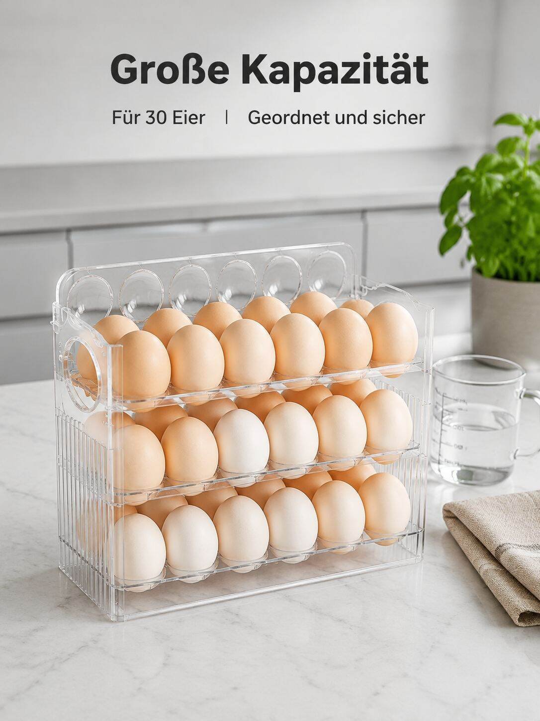 Eier-Aufbewahrungsbox Kühlschrank Türregal Küchen Eierhalter Frischhaltebox
