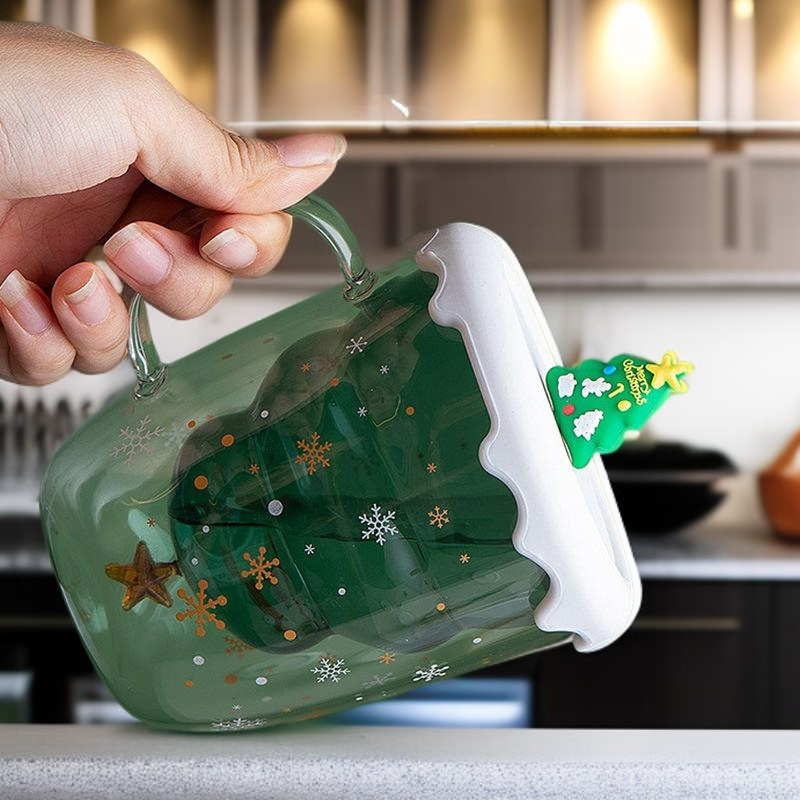 Hitzebeständiger Weihnachtsbecher aus Borosilikatglas