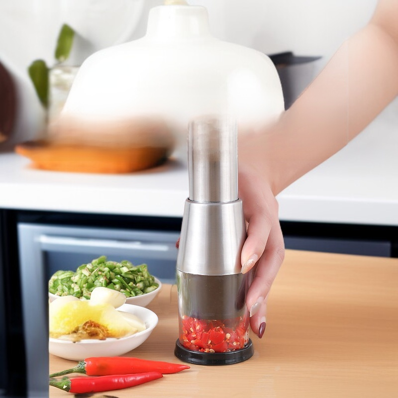 Cortador de ajo de acero inoxidable hecho a mano para cocina doméstica