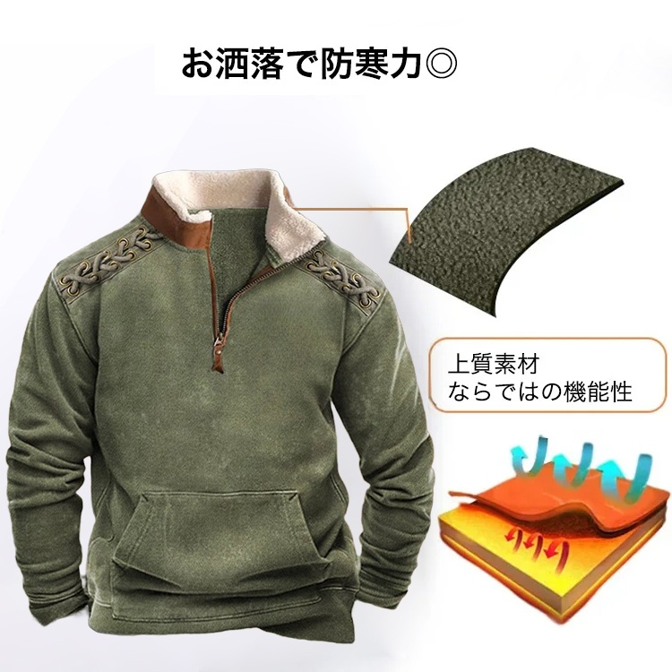 ラムウール秋冬新作ハーフジッププルオーバー