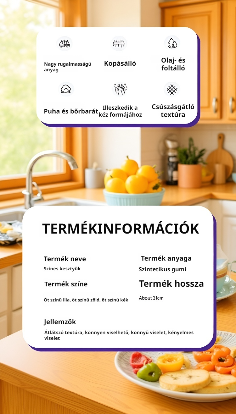 Kényelmes háztartási kesztyű