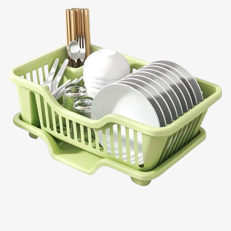 Estante de almacenamiento y drenaje para platos y tazones de cocina