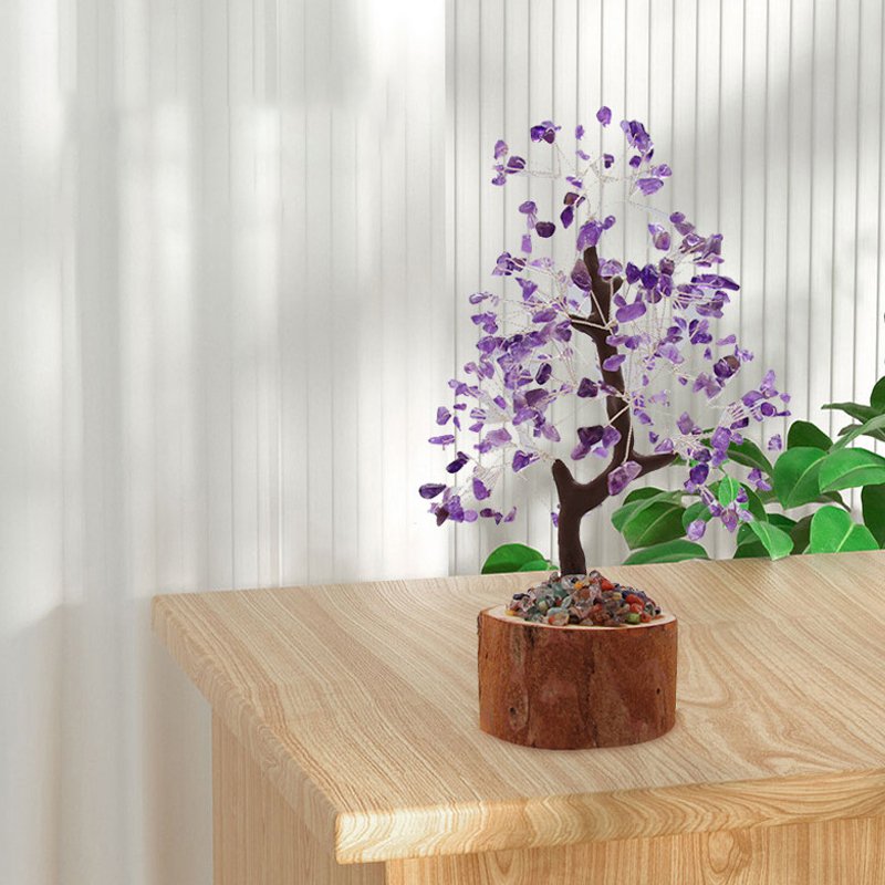 컬러풀 천연 크리스탈 트리