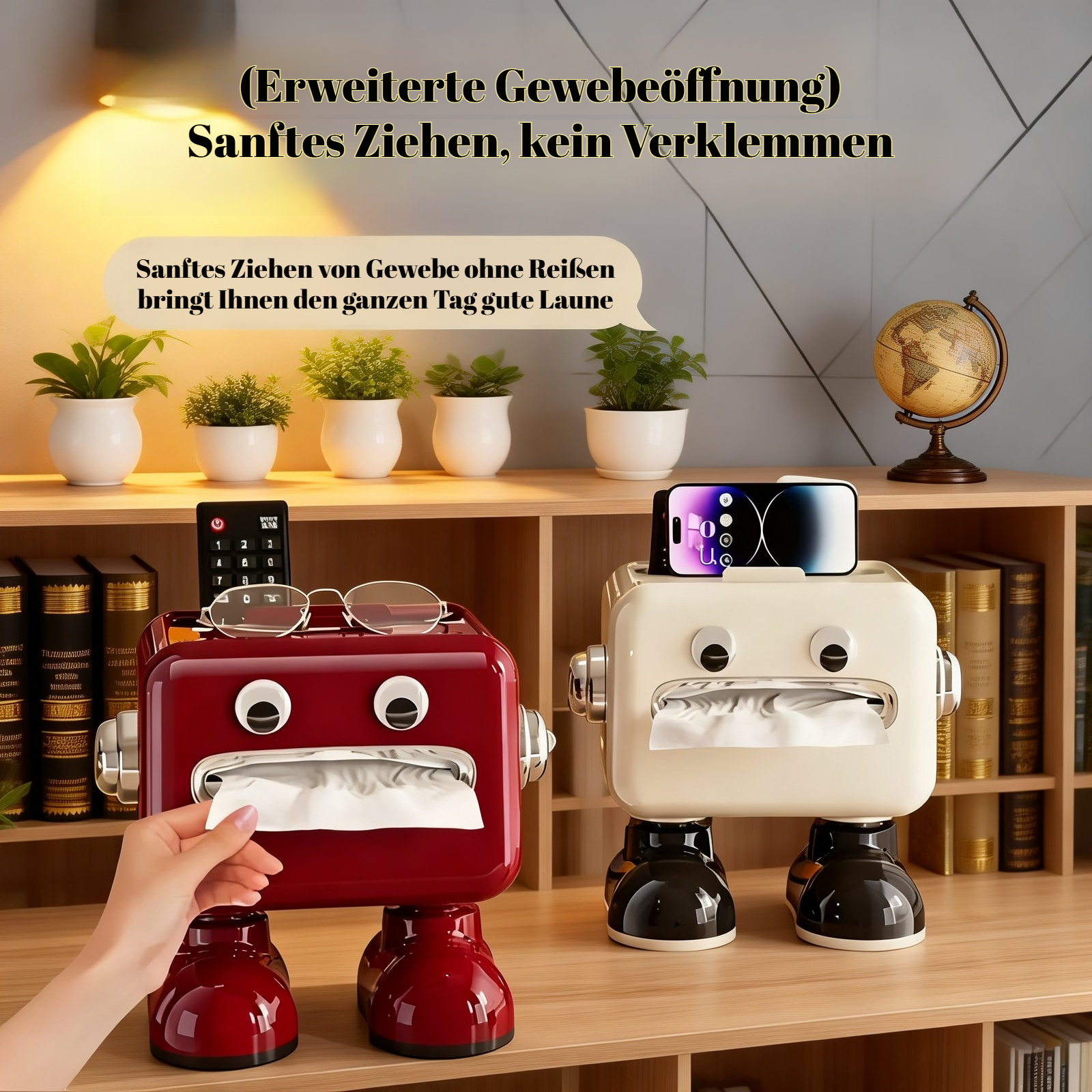 Aufbewahrungs-Taschentuchbox mit Ständer für Wohnzimmer und Esszimmer