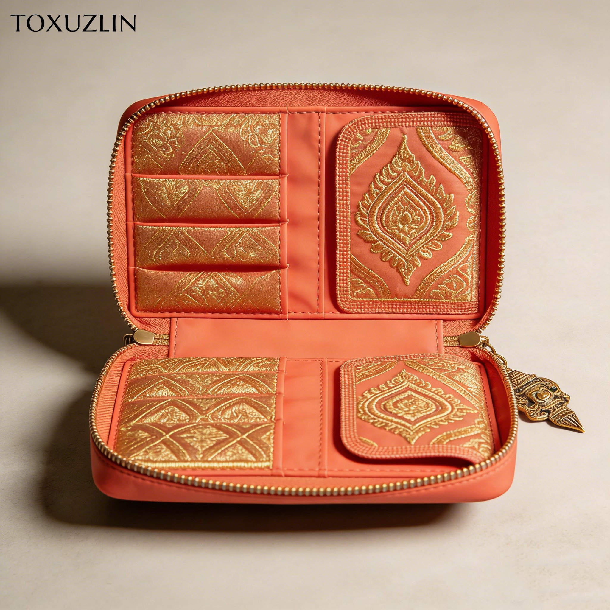 กระเป๋าใส่แปรงแต่งหน้าแบบหลายชั้น ความจุขนาดใหญ่ (แพ็ค 2 ชิ้น)