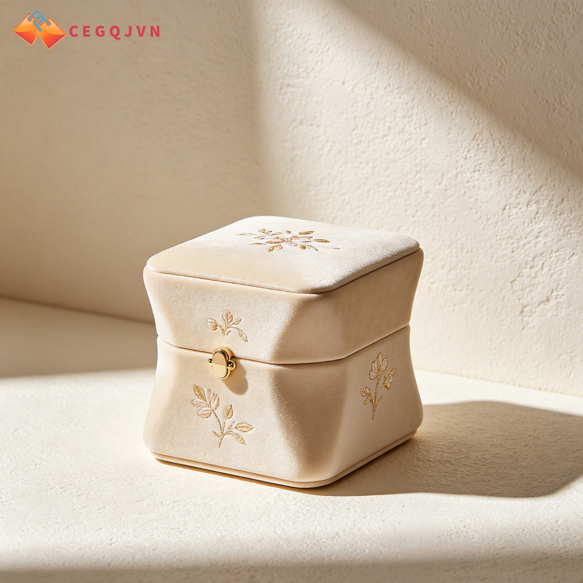 Velvet jewelry boxes (3 pieces)