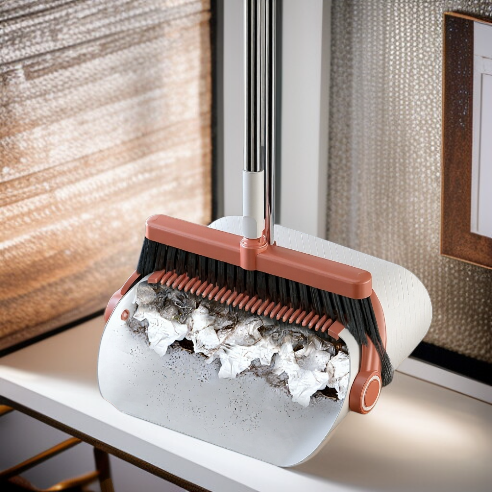 折りたたみ式家庭用ほうきとちりとりセットソフトほうき多機能キッチンとバスルームスクレーパーアーティファクト1個配送