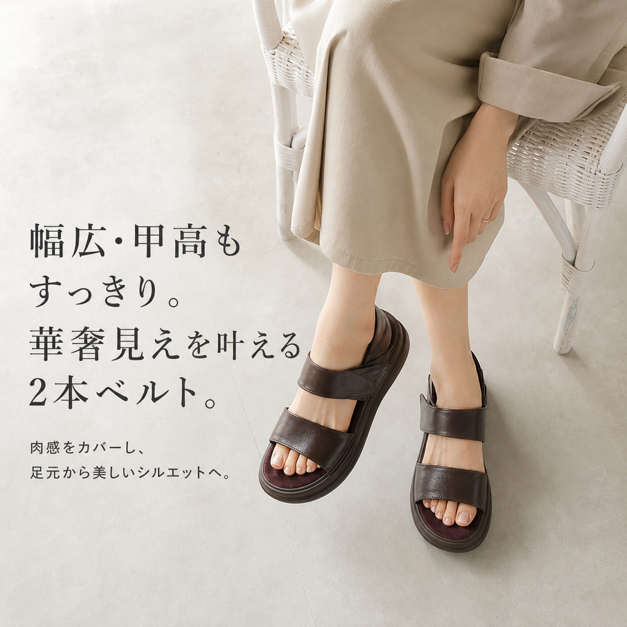 新作夏 屋外用ソフトソールかかと付きオープントゥサンダル レディース