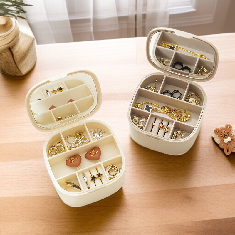 旅行用コンパクト・ポータブル・オーガナイザー リップスティックケースセット リングネックレススタッドジュエリーボックス