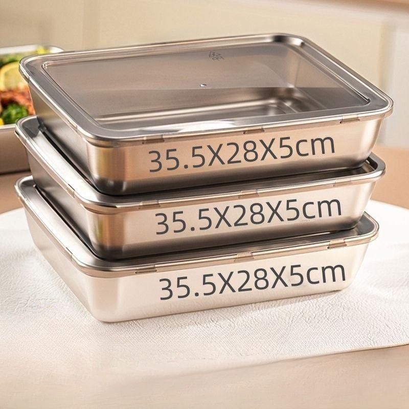 Caja de acero inoxidable con tapa