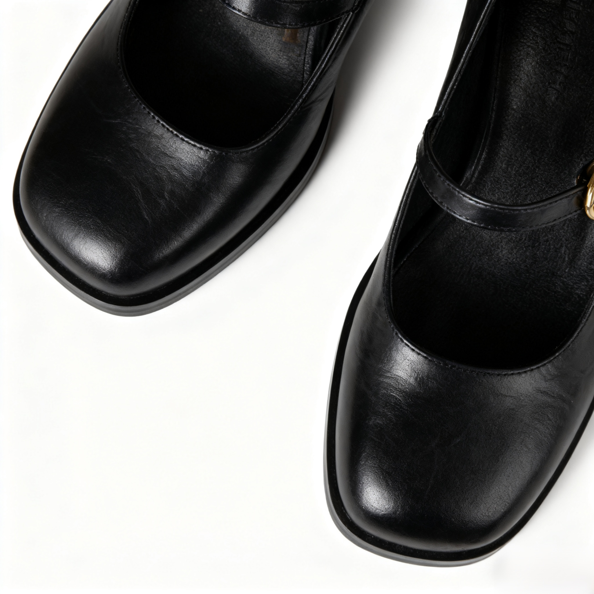 여성용 라운드 투 싱글 슈즈, 캐주얼 솔리드 컬러, 두꺼운 밑창