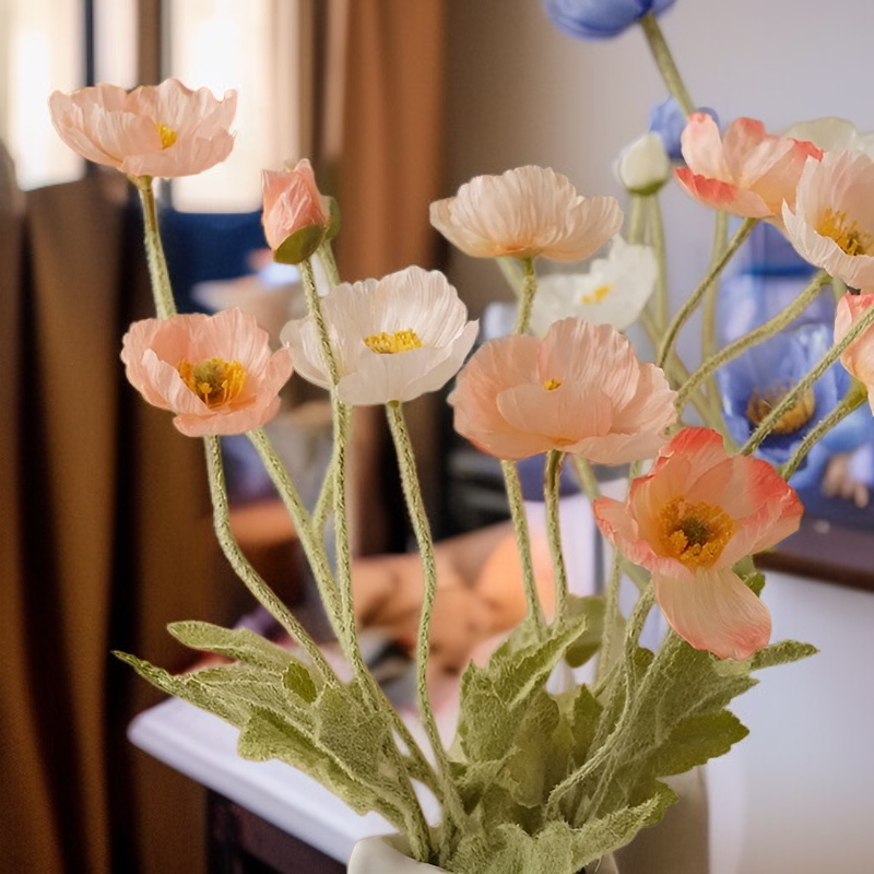  แจกันเซรามิกแตะมือพรีเมียมลายป๊อปปี้ [4]