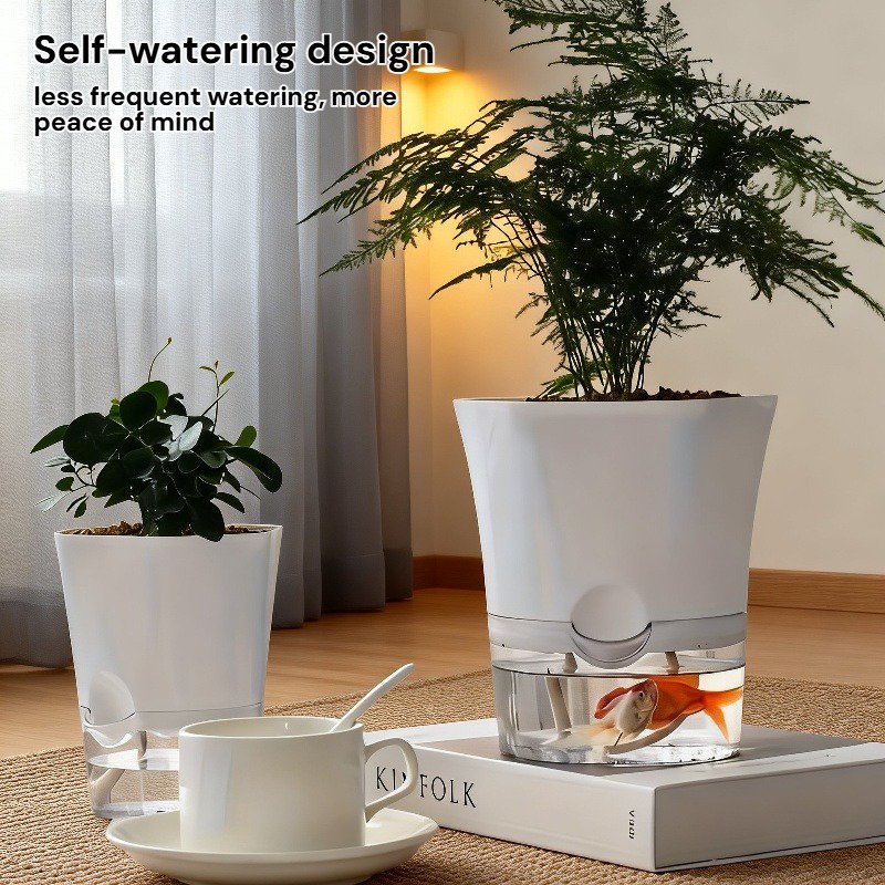 Lazy Self-Watering Plastic Succulent Indoor Hydroponic Planter