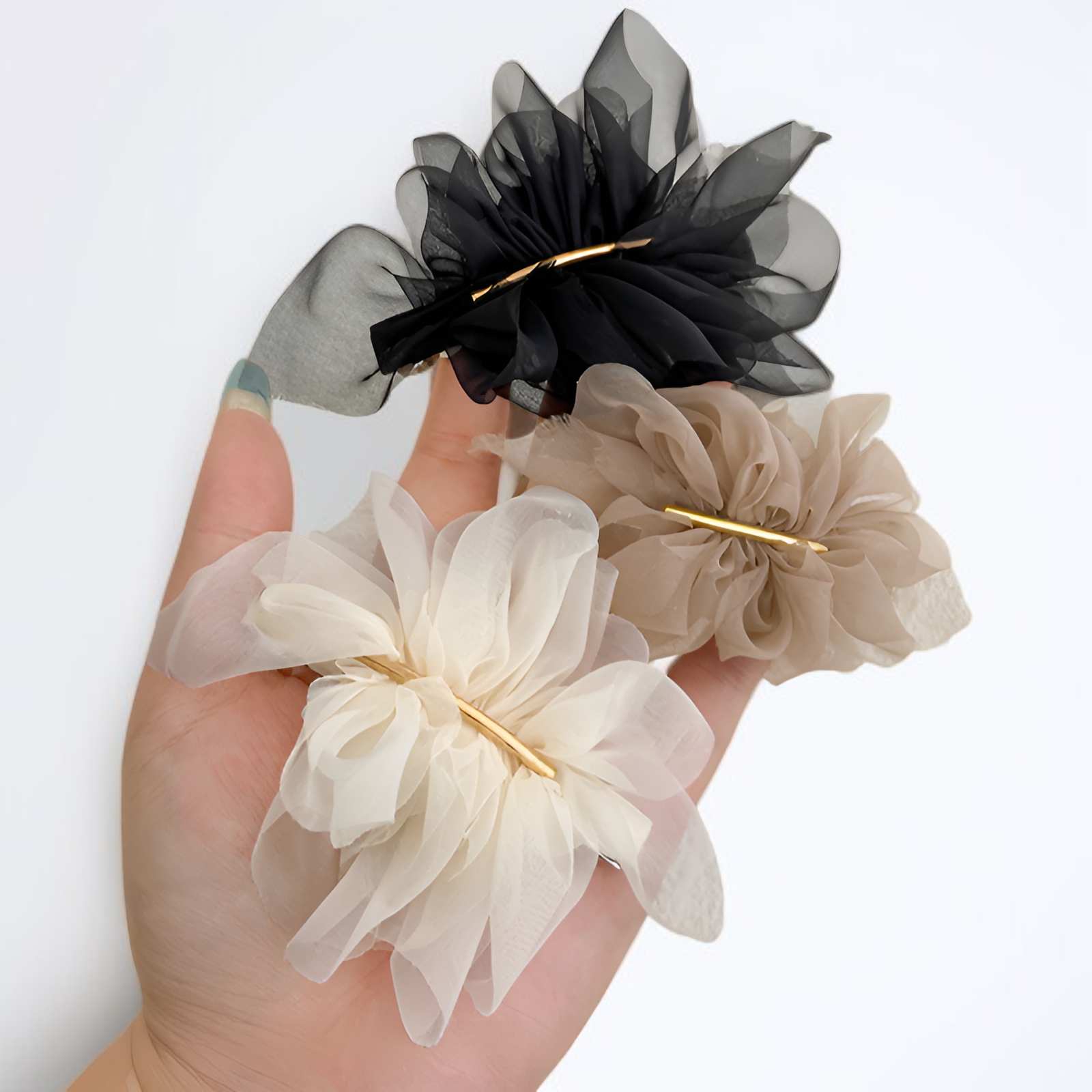 花朵髮夾髮飾近拍圖