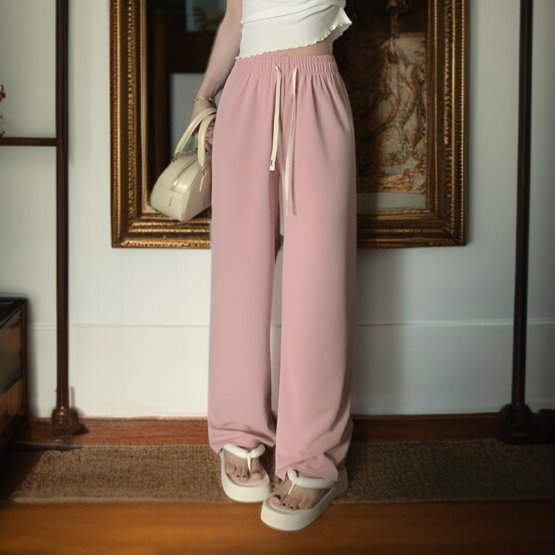 하이웨스트 와이드 정장 팬츠 밀링지 와이드 슬림핏 여성 캐주얼 일자 정장 바지 차르차르 정장 바지