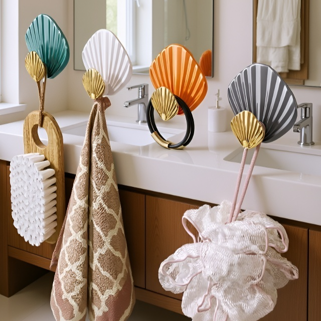 Světle luxusní bezešvý háček ve tvaru skořápky