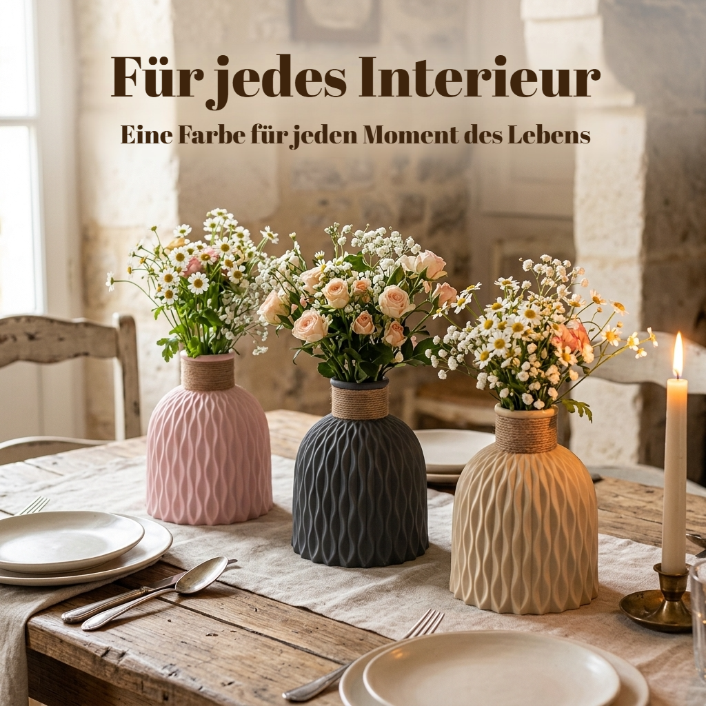 Ananasmuster Kunststoffvase Wohnaccessoire Stoßfest Blumenvasen