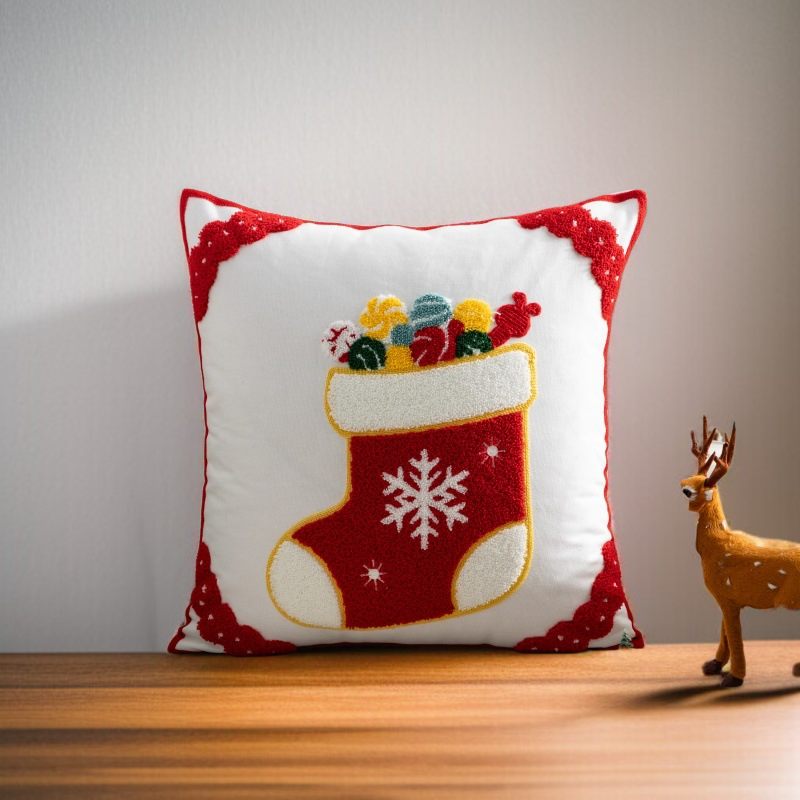 Funda de cojín de lujo para fiestas Decoración temática de Navidad