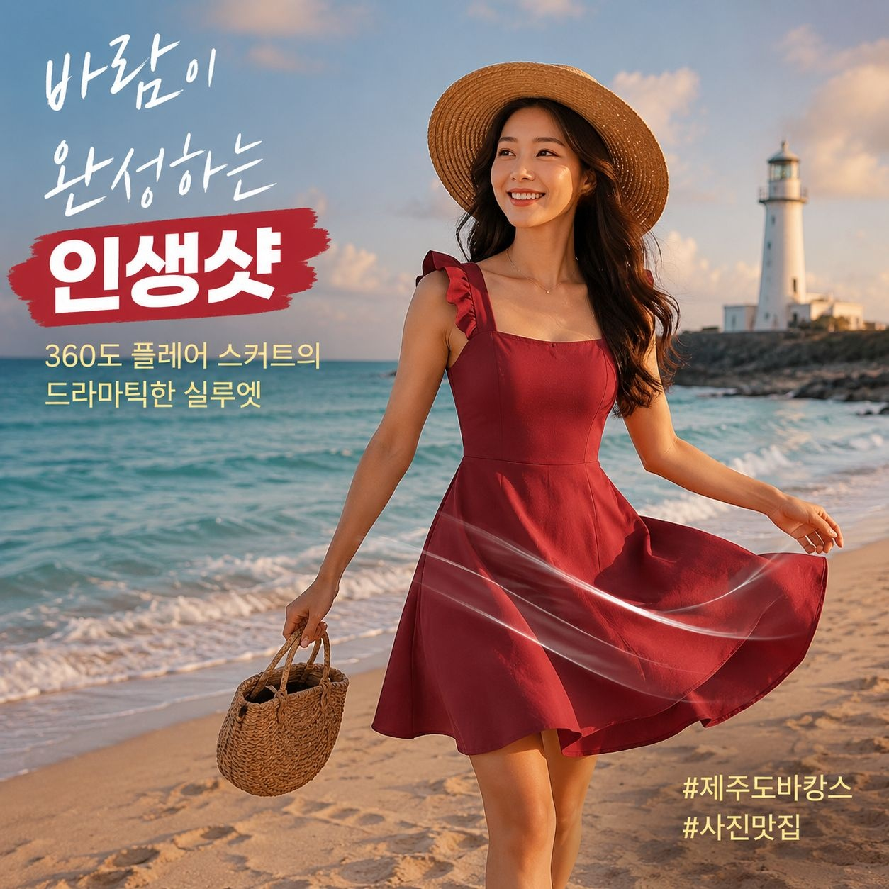 기품 출근 휴가 빈티지 민소매 미니 드레스
