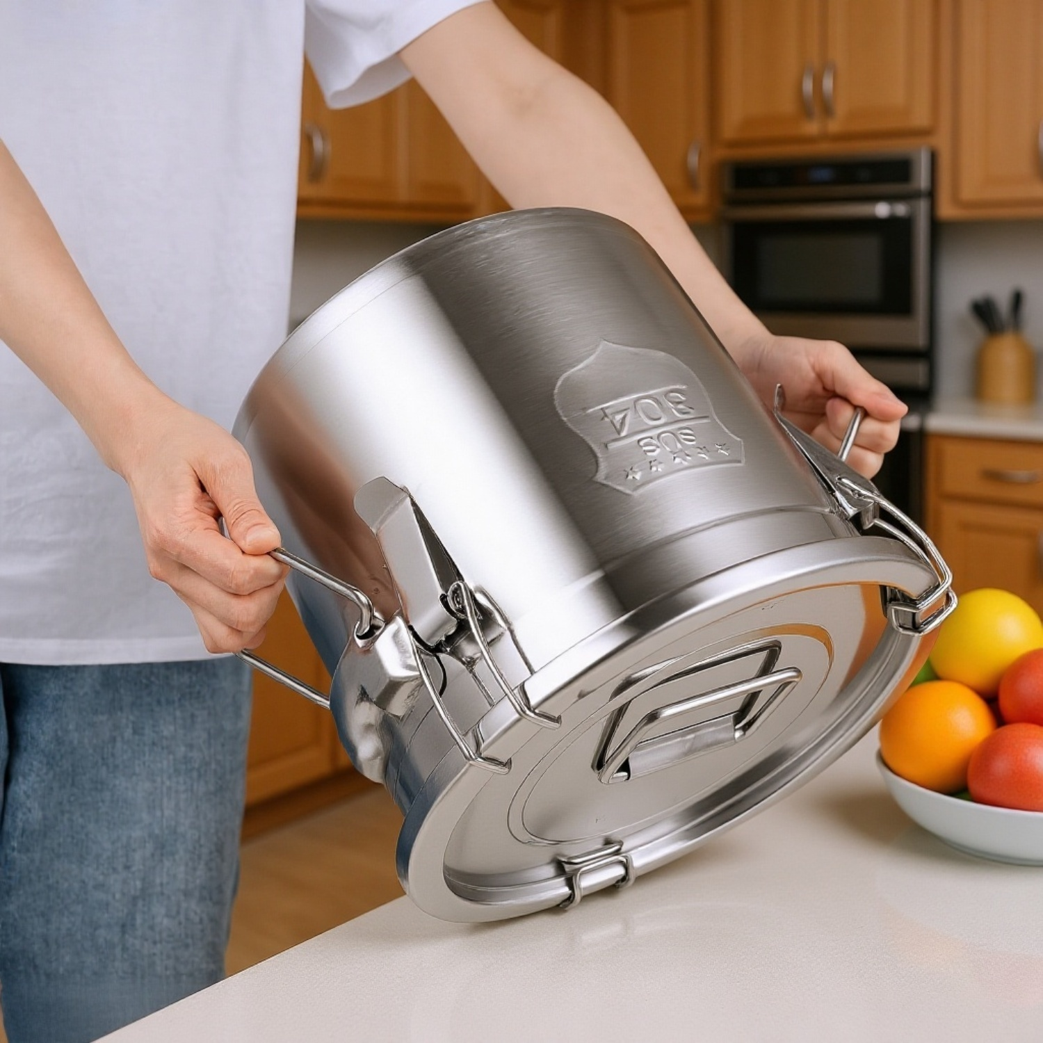 食品保存容器と密閉バケツ