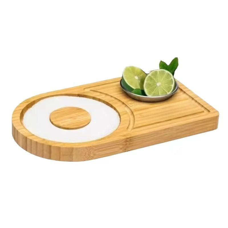 Bac à épices en bois de bambou bac à sel