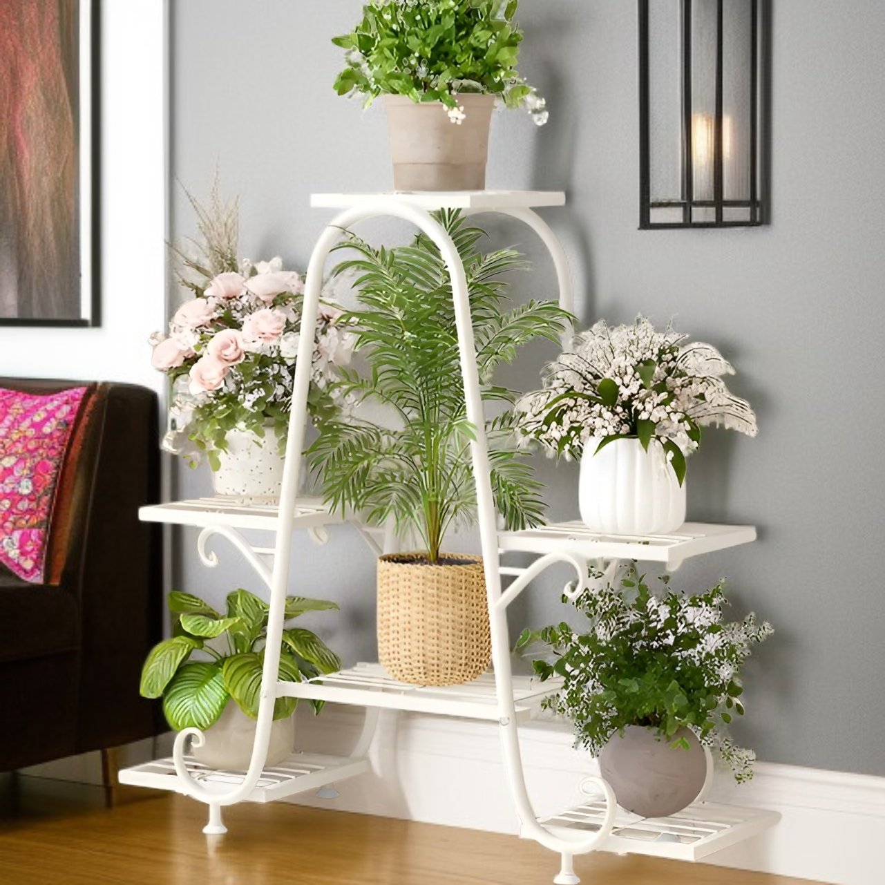 寝室に置いた観葉植物スタンド