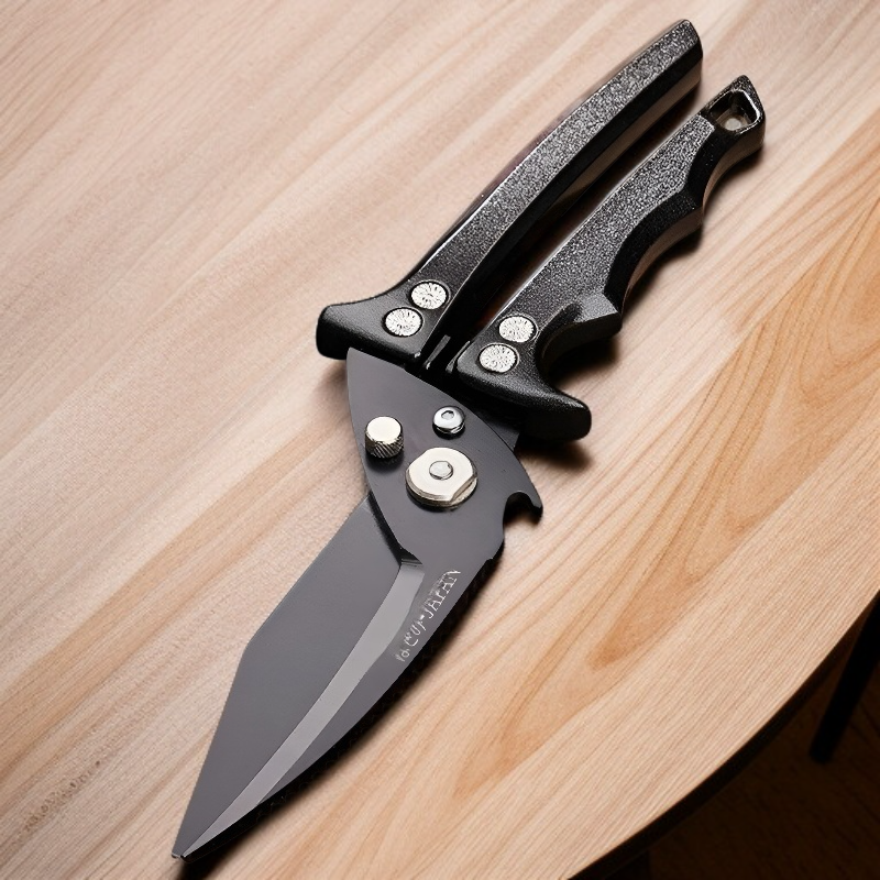 オールブラックの取り外し可能な鶏骨切りハサミ