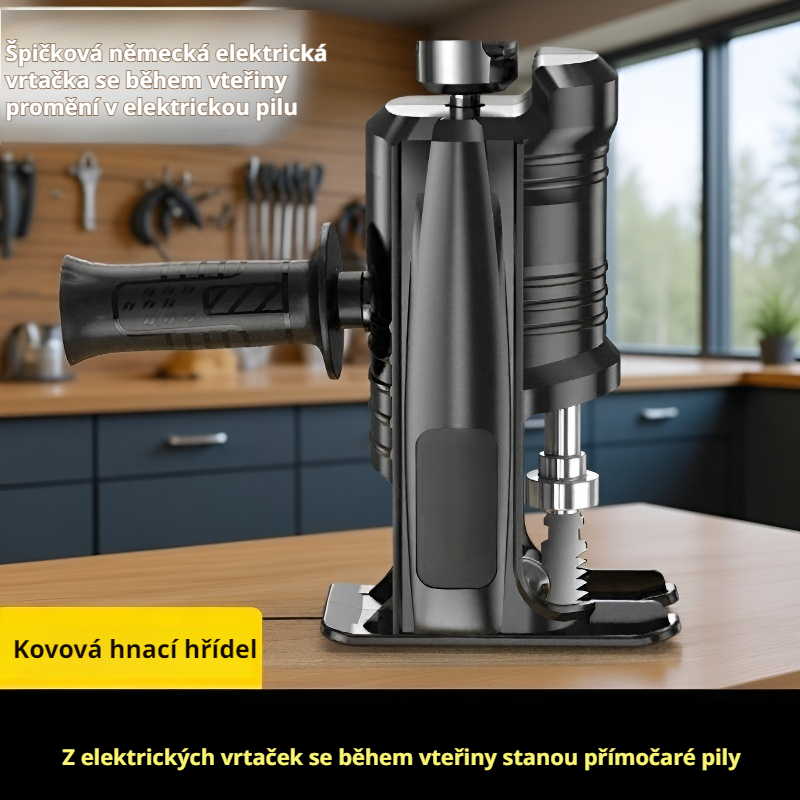  Převodová hlava na elektrickou vrtačku, domácí multifunkční ruční pila na dřevo