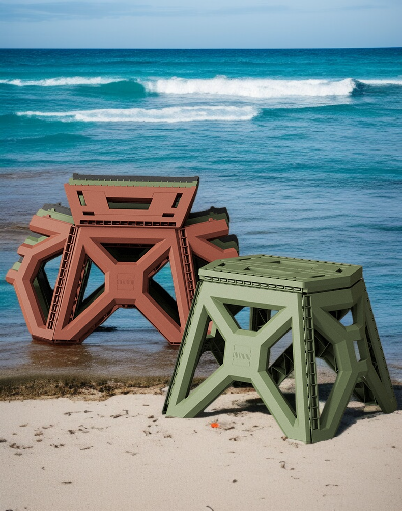 실내외 모두 사용 가능한 접이식 플라스틱 의자