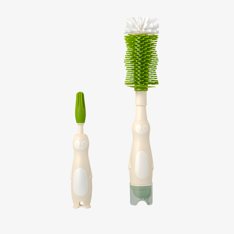 New Liquid Storage Bottle Brush – Gap Cleaning Long Handle Silicone & Nylon Brush Set