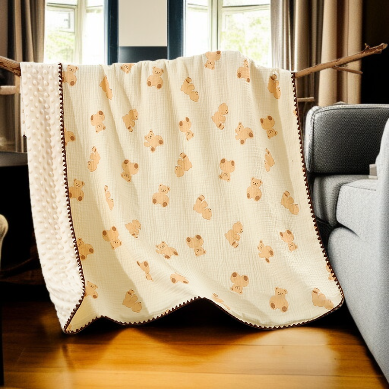 純棉紗布薄款嬰兒專用蓋毯