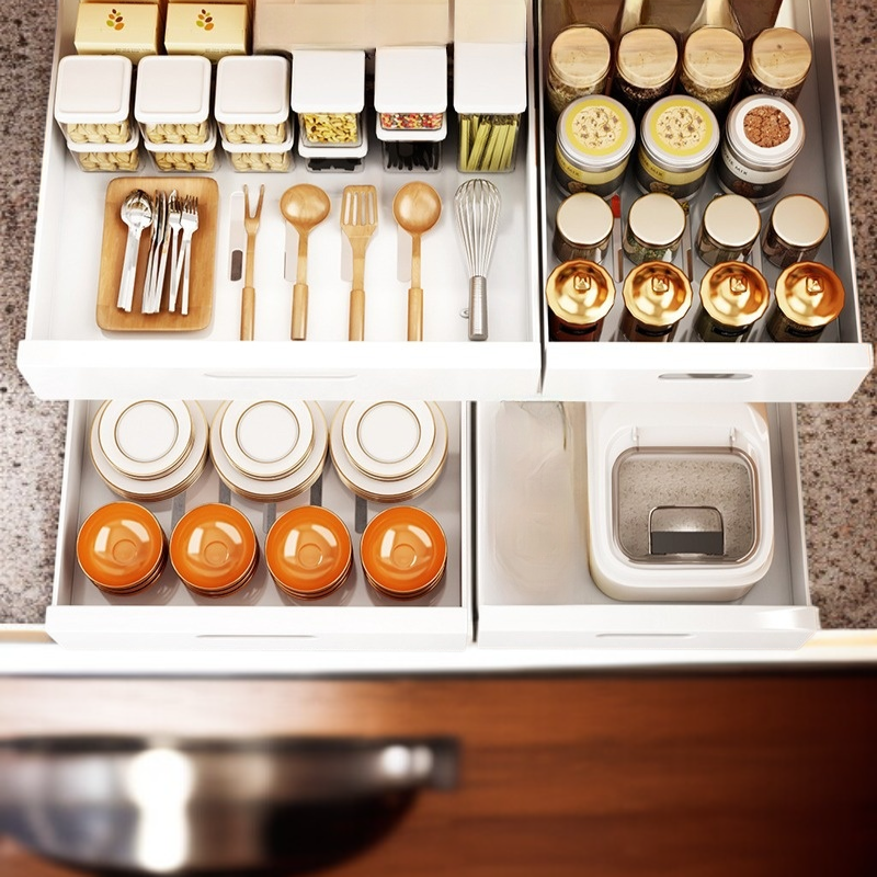 Multi-functional Kitchen Bowl Rack Storage Shelf for Cabinet and Sink