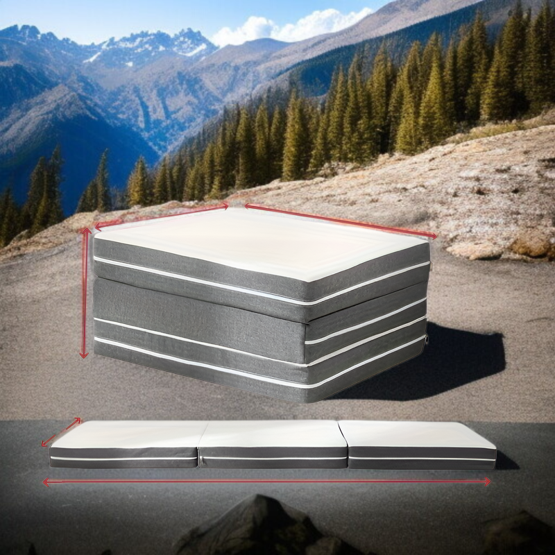 三つ折りマットレス、メモリーフォーム折りたたみマットレス、フロア折りたたみベッドクッション、圧縮マットレス