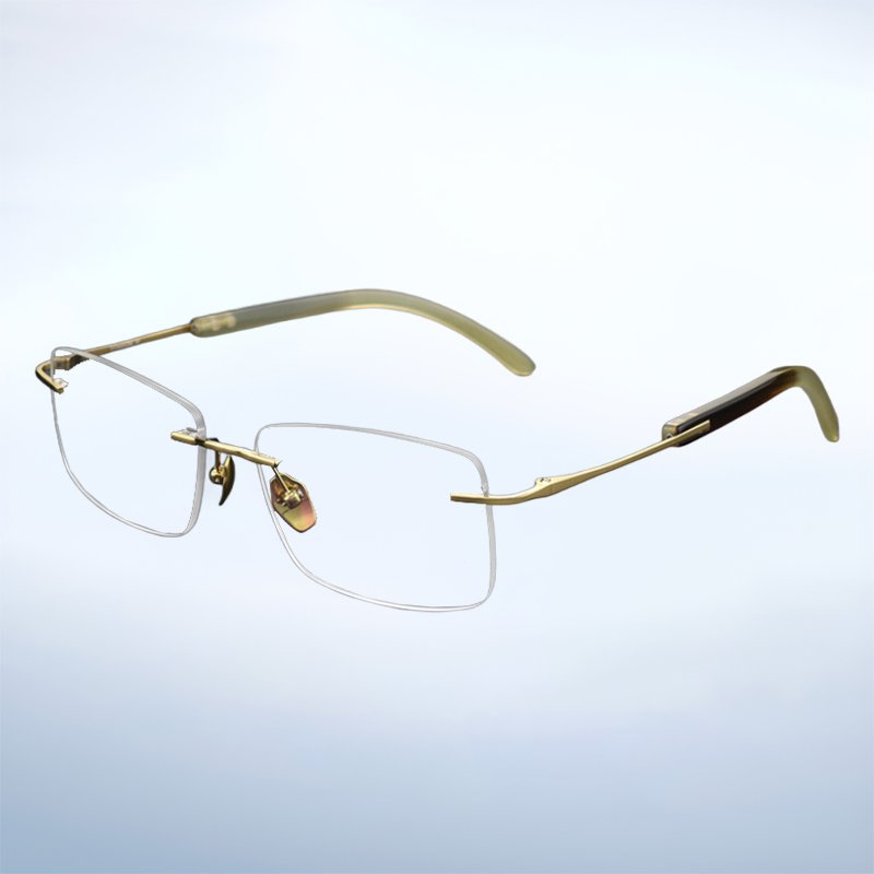 Gafas de lectura retro ultraclaras de titanio puro