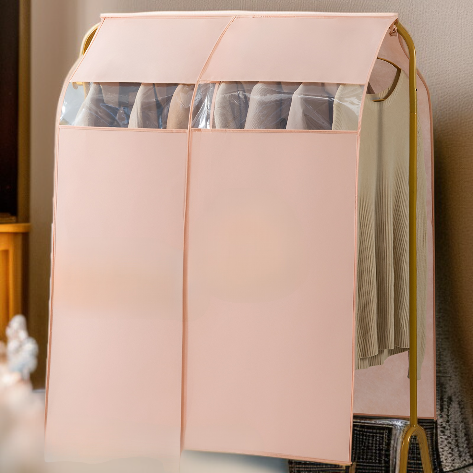 Thickened Hanging Dust Cover for Clothes, Universal Non-woven Wardrobe Cover